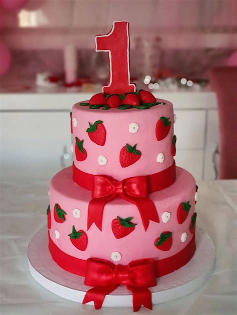 Strawberry Birthday Cake Baby First Birthday Cake Strawberry