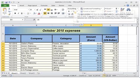 Formatting Excel Spreadsheets — Db