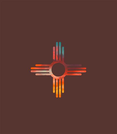 New Mexico Zia Symbol Art Print Digital Art By Yaznb Coral Fine Art