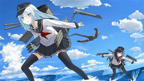 1920x1080 Px Akatsuki Kancolle Anime Girls Hibiki Kancolle Kantai