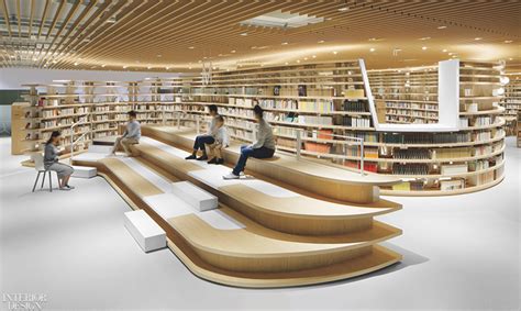 The Design Of This Japanese Library Evokes A Curving River