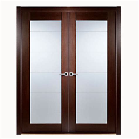Aries Modern Interior Double Door With Glass Panels Aries Interior Doors
