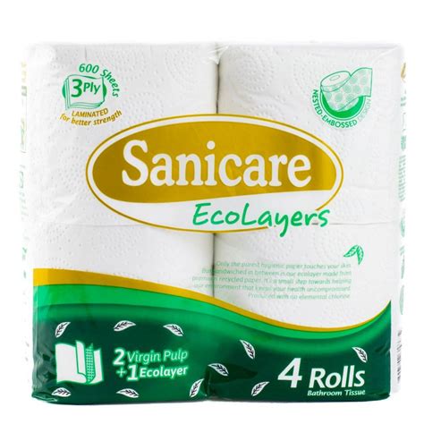 Sanicare Ecolayers Bathroom Tissues 4 Rolls