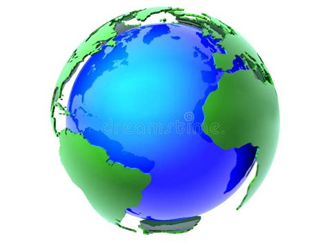 Blue And Green Earth Globe Stock Illustration Illustration Of Ecology