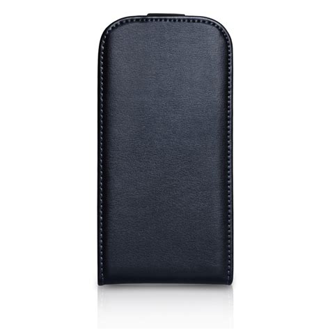 Samsung Galaxy S3 Mini Black Real Leather Flip Case M