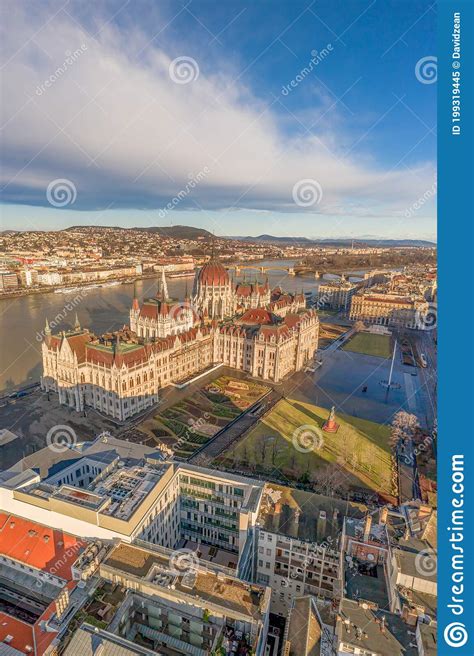 Aerial View Of Kossuth Lajos Square By Hungarian Parliament In Budapest