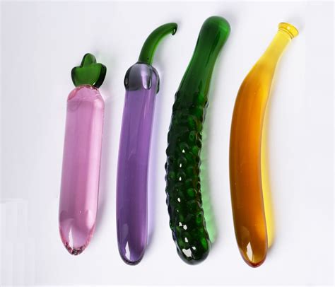 Eggplant Glass Dildo Pink Wand Sex Toy Radish Banana Etsy