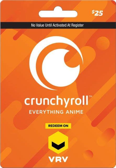 Funimation will give you priority 70% off via using this offer full of discounts: VRV $25 Digital Gift Card CRUNCHY ROLL ON VRV GC $25 ...