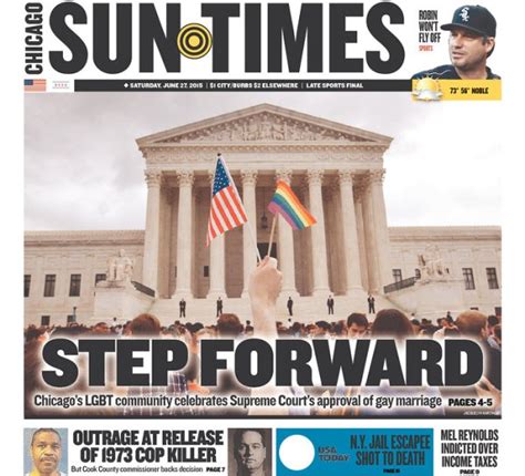 Powerful Front Pages Of Newspapers Headline Same Sex Marriage Ruling