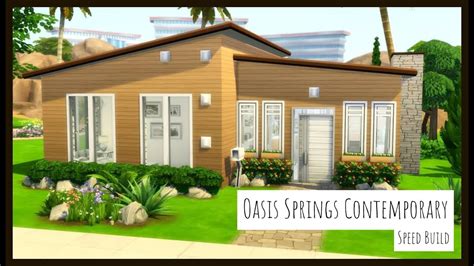 Oasis Springs Contemporary Home The Sims 4 Speed Build Youtube
