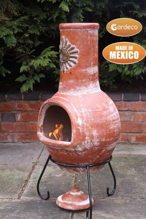 Orange Sol Large Mexican Chimenea Outdoor Heating Company