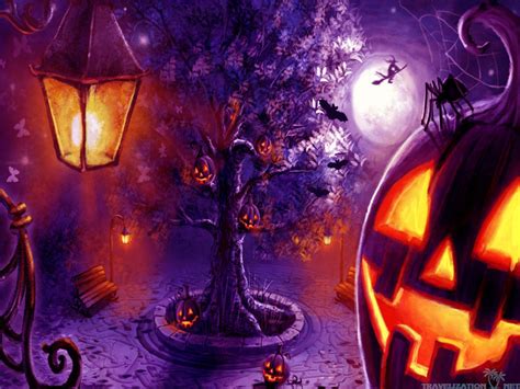 Purple Halloween Wallpapers Wallpaper Cave