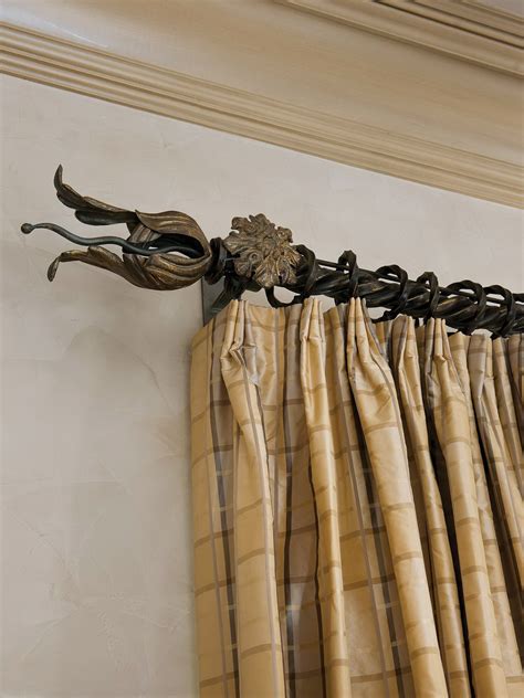 Wrought Iron Curtain Rods And Finials Home Design Ideas