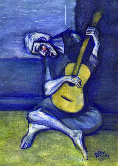 Anonymous Picasso Old Blind Guitar Player Dan Bellini Occupy Art Pri