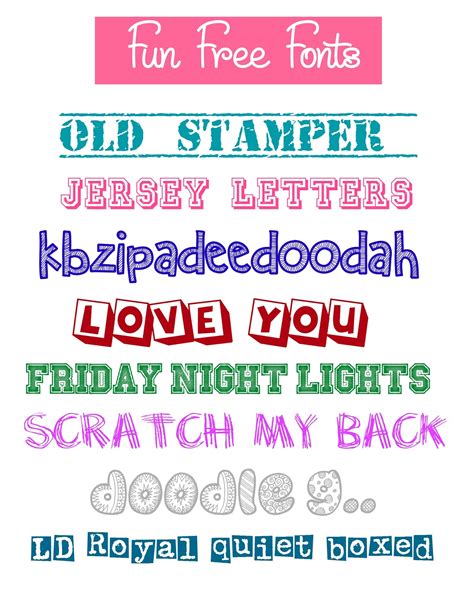 Mimi Lee Printables And More Free Fun Fonts 1