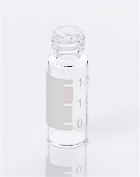 2ml Clear Glass 12x32mm With Graduated Marking Spot Standard Mouth 8 425 Screw Vial 100 Pk