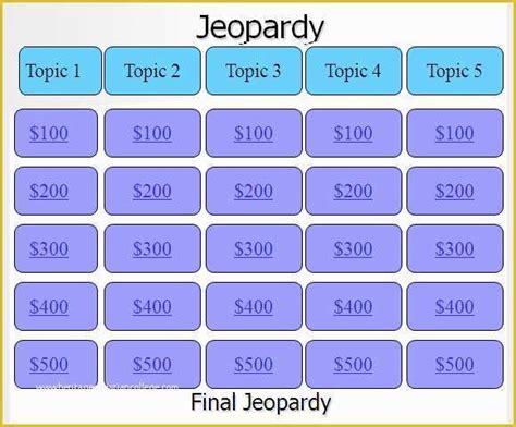 Free Jeopardy Template Of Keynote Jeopardy Template From Mactemplates