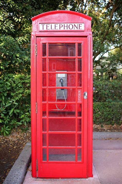 Old Fashioned British Style Red Telephone Booth Box Stock Image Image