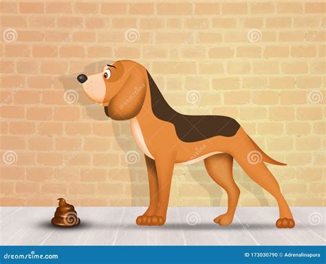 Dog Is Poop Stock Illustration Illustration Of Fine 173030790