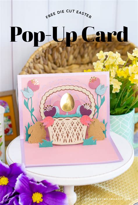 Easter Pop Up Card Easter Cut Files Designs By Miss Mandee