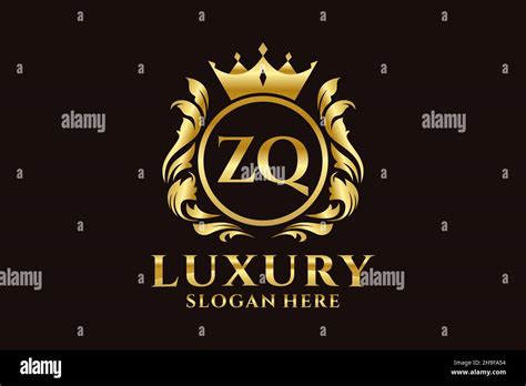 Zq Letter Royal Luxury Logo Template In Vector Art For Luxurious