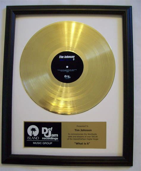 Gold Lp Record Trophyaward Custom Plaques Custom Awards Records