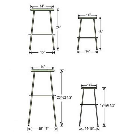 Most tables, counters, and bar tops have a standard height range, but before you purchase stools, the first thing you need to do is measure the height of your surface to be sure. black-frame-science-stool-size.jpg (564×564) | KITCHEN ...