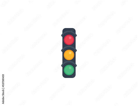 Traffic Light Vector Isolated Emoji Icon Traffic Light Emoticon Stock