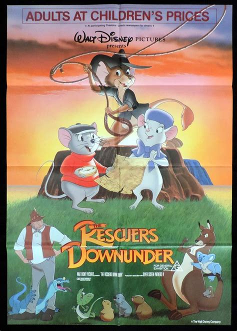 The Rescuers Down Under One Sheet Movie Poster Bob Newhart Moviemem