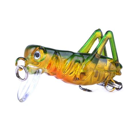 1pcs 35mm 3g Grasshopper Insects Fishing Lures Flying Wobbler Lure Hard