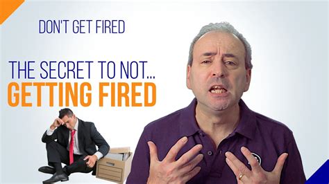Don T Get Fired The Secret To Not Getting Fired Youtube