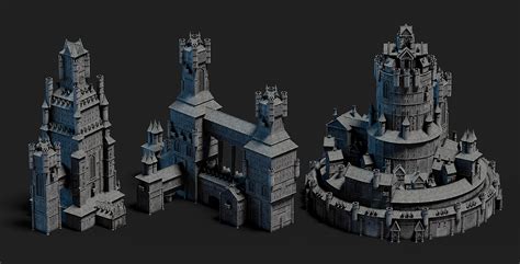 Medieval Castle Kit 3d Model Free Rendercrate