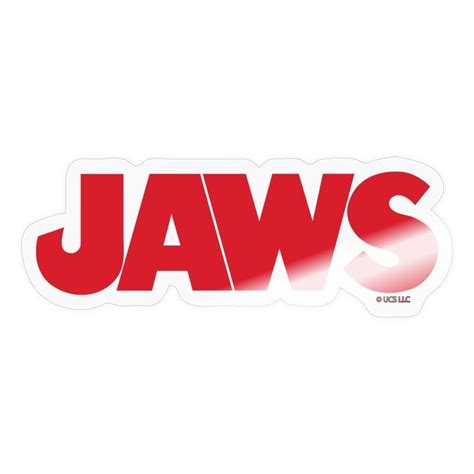 Spreadshirt Jaws Classic Logo Sticker 4 X 4 Transparent Glossy