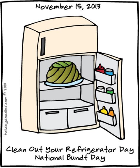 November 15 2013 Clean Out Your Refrigerator Day National Bundt Day