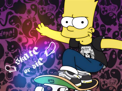 Bart Simpson Skateboarding Wallpaper Kolpaper Awesome