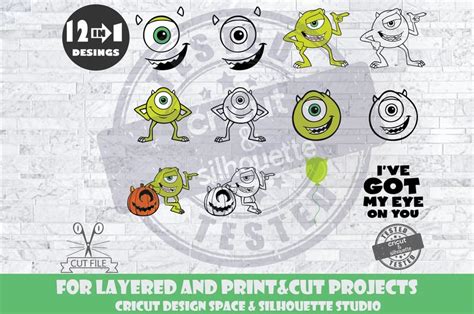 Monsters Inc SVG Mike Wazowski Bundle SVG Design Files For Etsy