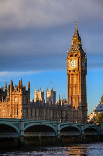 Elizabeth Tower Big Ben Palace Of Westminster London Uk Stock Photo