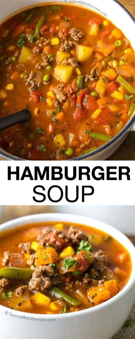 Easy Hamburger Soup Spend With Pennies