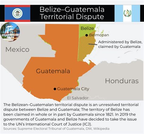 Guatemalan Belizean Border Dispute R Mapporn