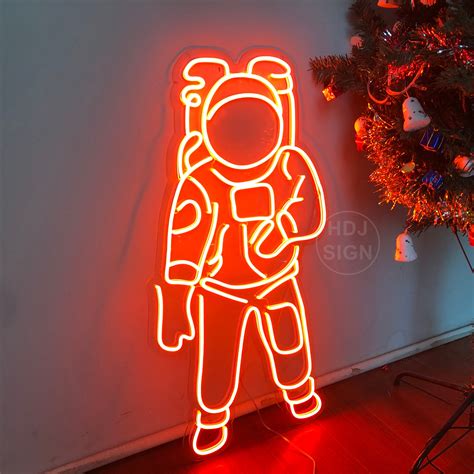 Custom Neon Sign Astronaut Neon Sign Light Office Living Room Etsy