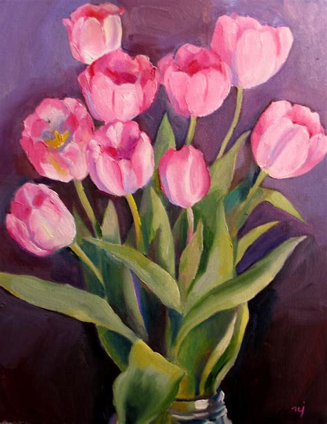 Nels Everyday Painting Spring Bunch Tulips Sold