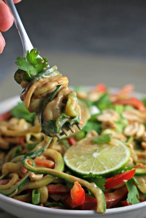 Thai Peanut Zoodles All The Flavor Of Pad Thai Without All The Carbs