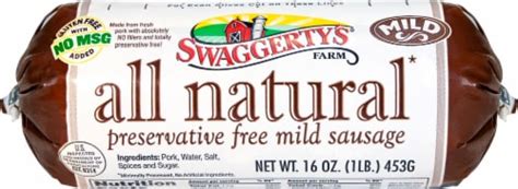 Swaggerty S Farm All Natural Mild Sausage Roll 16 Oz Frys Food Stores