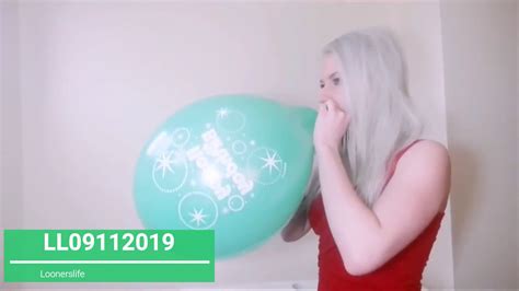 LL Blonde Girl Is Blowing Up A Balloon Until It Pops YouTube