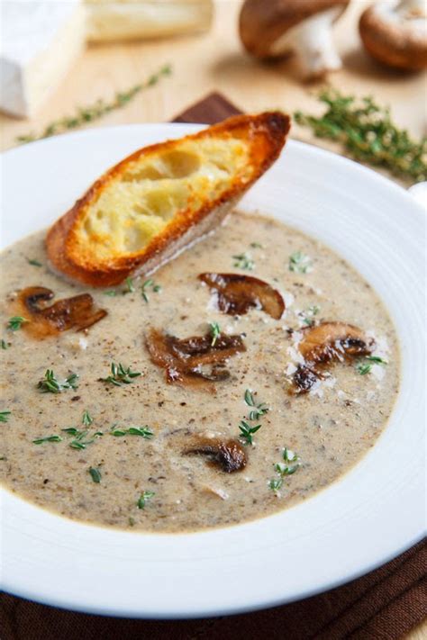 Brie works beautifully as a dessert course, too. Creamy Roasted Mushroom and Brie Soup - Closet Cooking