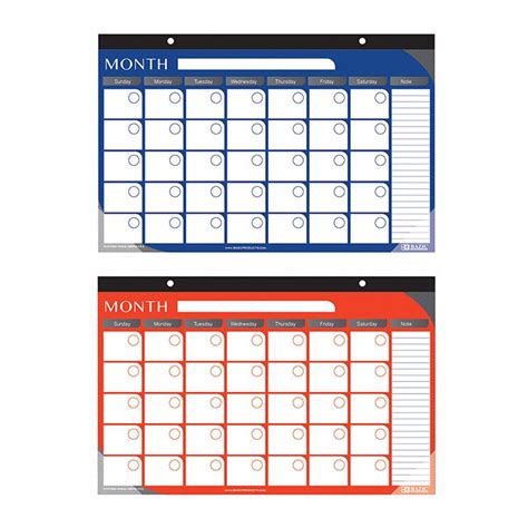 48 Pieces 11 X 17 Undated 12 Month Desk Pad Calendar Office