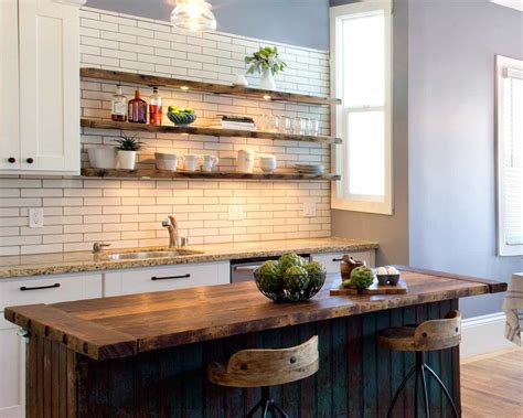 They are 1/2 thick and 10.25 wide. Chic Kitchens With Open Shelving