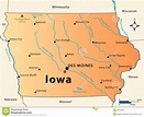 Iowa Usa Map