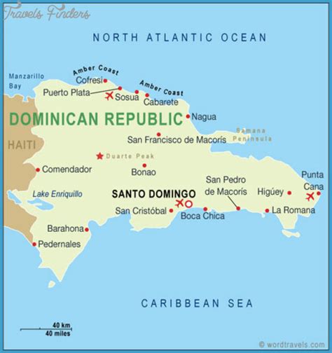 The Map Of Dominican Republic Map Of Atlantic Ocean Area