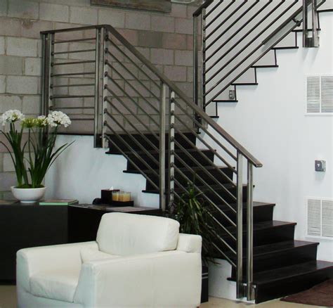 Kee klamp railing provides strong, durable loft styled railing that keeps people safe and looks fantastic! Awesome Interior Metal Stair Railing #4 Modern Iron Stair Railing | Newsonair.org